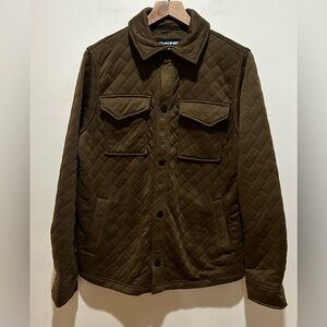NWT Dakine Brown Quilted Shirt Jacket Shacket w/ Front Snaps - Men’s Size Small